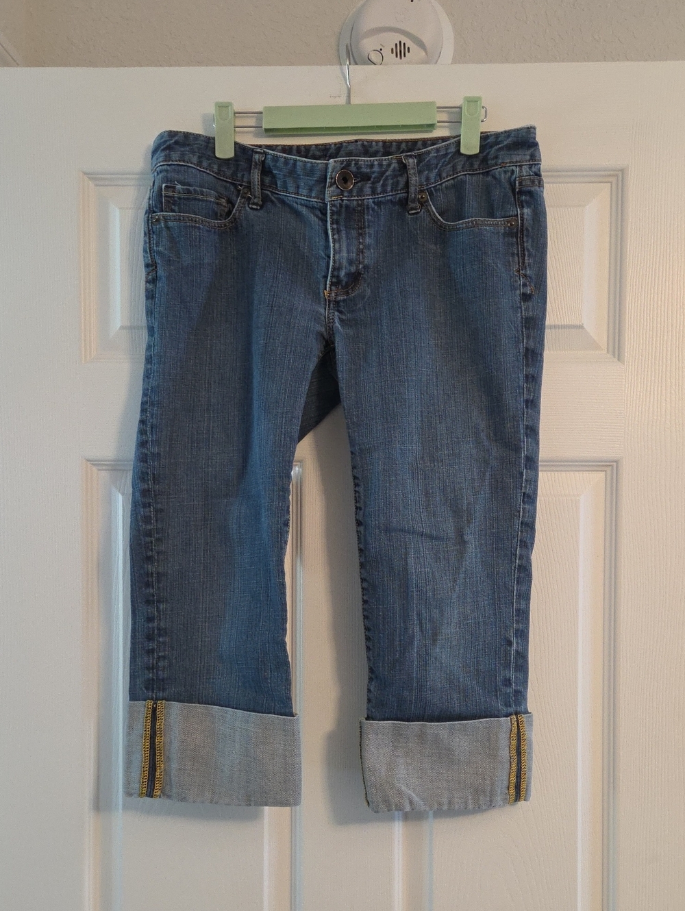 X2 Women's Blue Cropped Jeans with Cuffed Hem